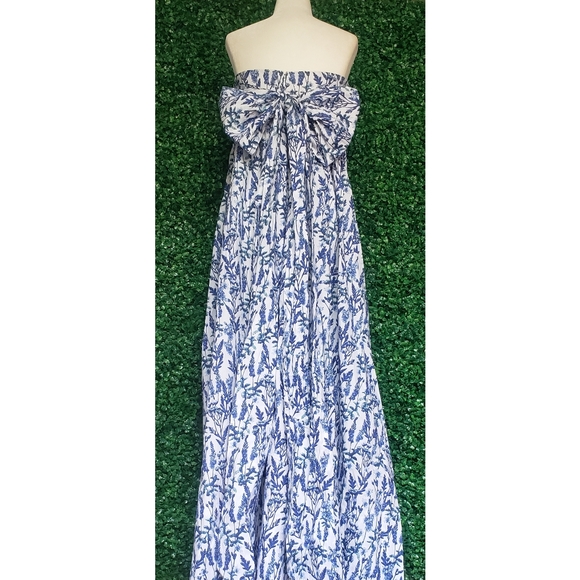 J.Crew Collection strapless bow-back maxi dress in meadow print - Picture 11 of 15